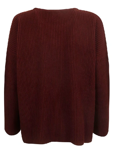 Shop F Cashmere Drive4 Sweater In Bordeaux