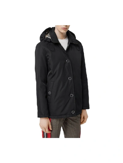 Shop Burberry Southport Hood Ls In Black