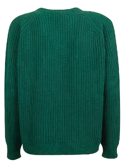 Shop And-daughter Knitted Pullover In Green