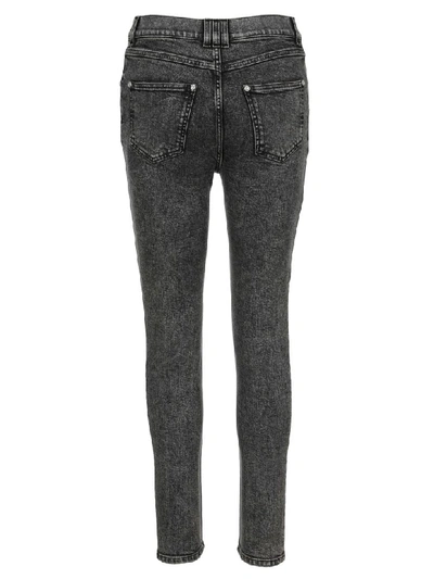 Shop Balmain Skinny Fit Jeans In Grey