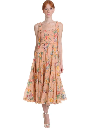 Shop Zimmermann Zinnia Dress In Rose-pink Silk