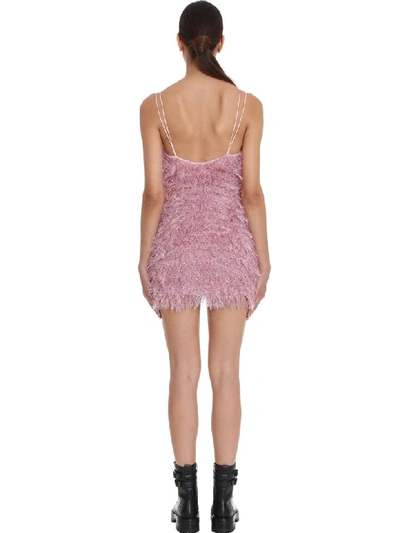 Shop Laneus Dress In Rose-pink Wool