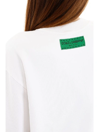 Shop Dolce & Gabbana Love Is Love Sweatshirt In Bianco Ottico (white)