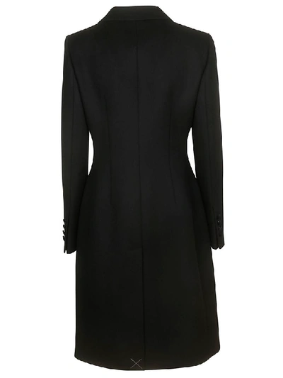 Shop Dolce & Gabbana Single Breasted Long Coat In Black