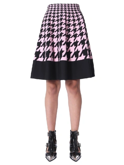 Shop Alexander Mcqueen Skirt With Valance In Rosa