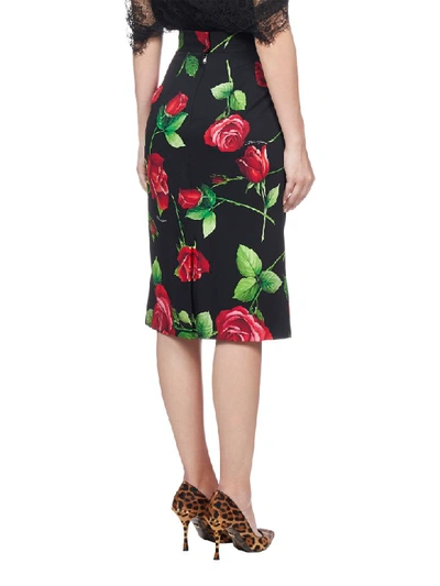 Shop Dolce & Gabbana Skirt In Rose Fdo Nero