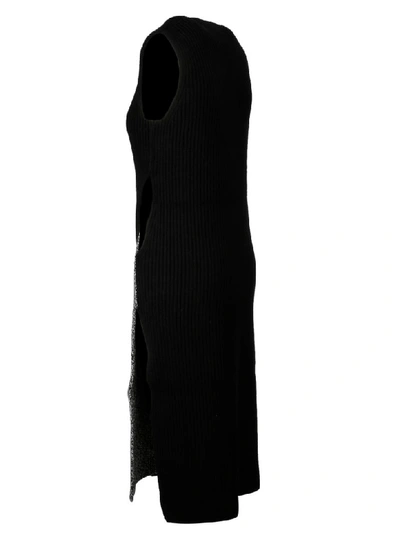 Shop Mrz Paneled Knit Dress In Black