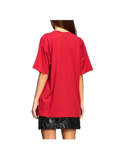 Shop N°21 N° 21 T-shirt N &deg; 21 Over T-shirt With Logo Print In Red