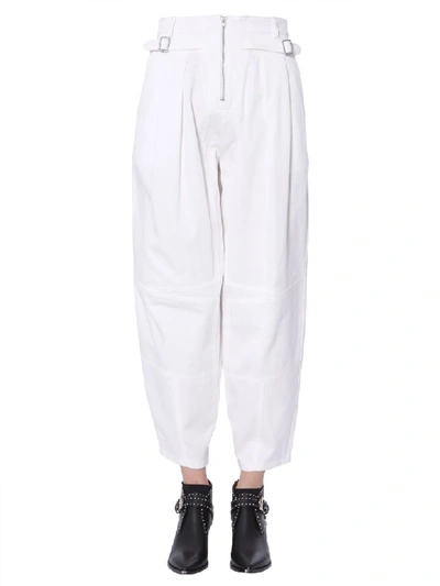 Shop Givenchy High Waist Trousers In Bianco