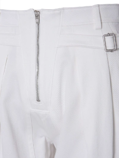 Shop Givenchy High Waist Trousers In Bianco