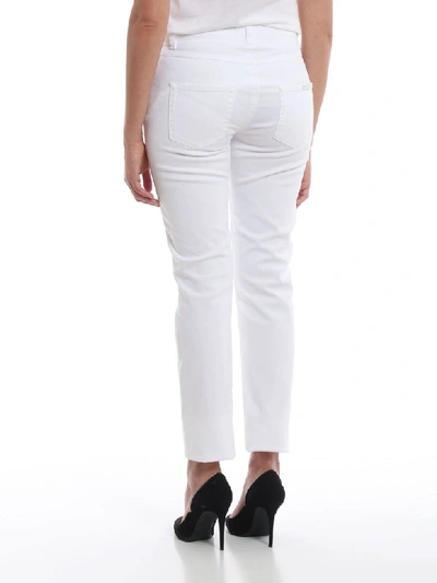 Shop Dolce & Gabbana 5 Pockets Pants In Bianco