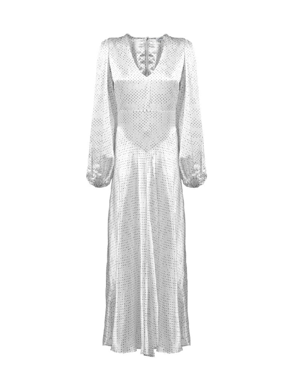 ganni heavy satin maxi dress