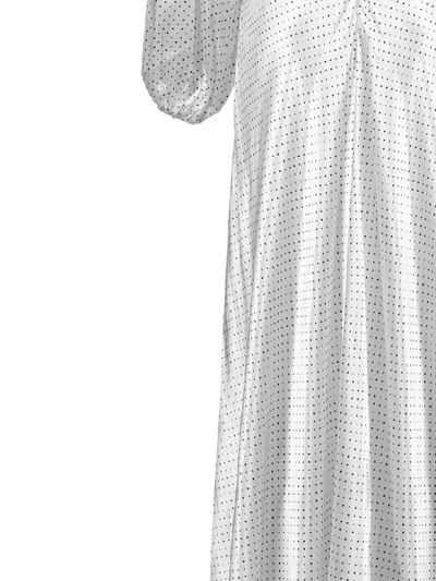 Shop Ganni Cameron Dress In Bianco Nero