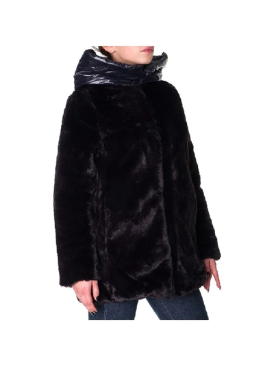 Shop Save The Duck Reversible Coat In Black