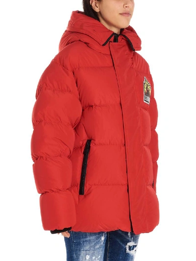 Shop Dsquared2 Mountain Puffer Down Jacket In Red