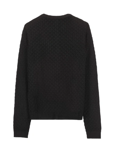 Shop Dolce & Gabbana Open-knit Cardigan In Black