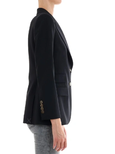 Shop Dolce & Gabbana Stretch Wool Jacket In Black