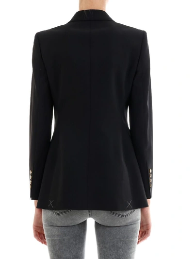 Shop Dolce & Gabbana Stretch Wool Jacket In Black