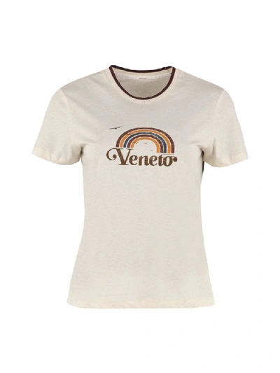 Shop Zimmermann Veneto Printed Cotton T-shirt In Beige