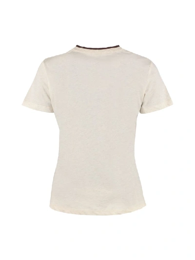 Shop Zimmermann Veneto Printed Cotton T-shirt In Beige