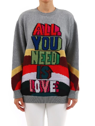 Shop Stella Mccartney Sweater All You Need Is Love In Multicolor