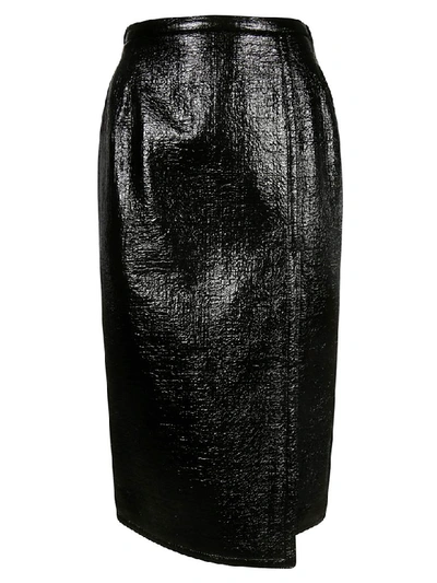 Shop N°21 Glossy Long Skirt In Black