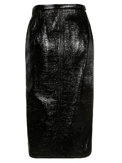 Shop N°21 Glossy Long Skirt In Black