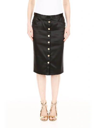 Shop Versace Pencil Skirt In Nero (black)