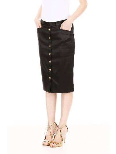 Shop Versace Pencil Skirt In Nero (black)