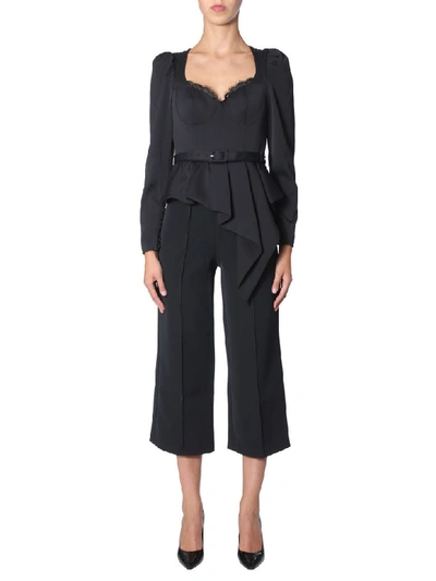 Shop Self-portrait Full Suit In Nero