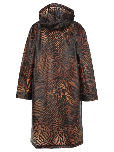 Shop Ganni Tiger Print Raincoat