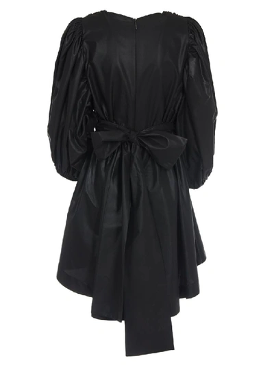 Shop Msgm Black Latherette Short Dress
