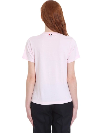 Shop Thom Browne T-shirt In Rose-pink Cotton