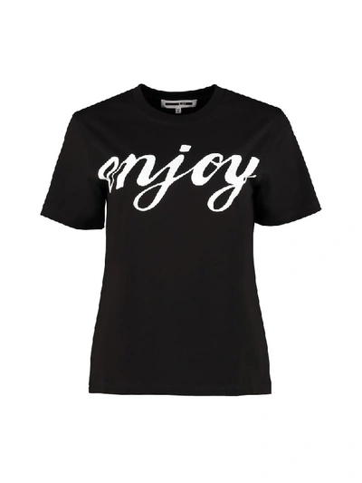 Shop Mcq By Alexander Mcqueen Printed Cotton T-shirt In Black
