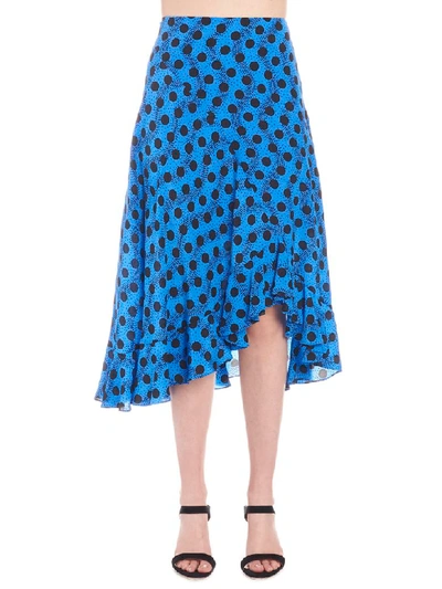 Shop Kenzo Wave Polka Skirt In Blue