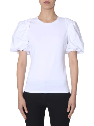 Shop Alexander Mcqueen Cotton Jersey T-shirt In Bianco