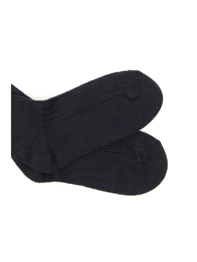 Shop Alanui Fringed Socks In Nocturne Black (blue)