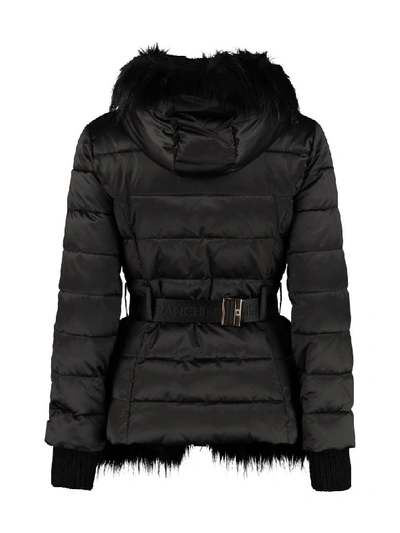Shop Elisabetta Franchi Celyn B. Hooded Down Jacket In Black