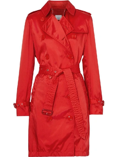 Shop Burberry Kensington Trench In Bright Red