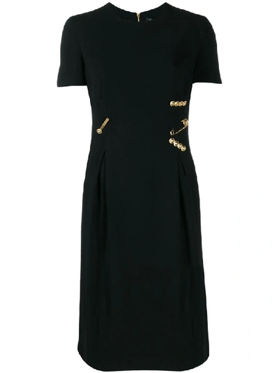 Shop Versace S/s Dress In Nero
