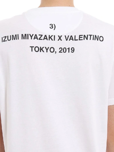 Shop Valentino Printed T-shirt In Bo Bianco