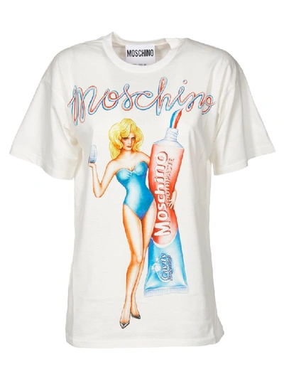 Shop Moschino Woman T-shirt In White