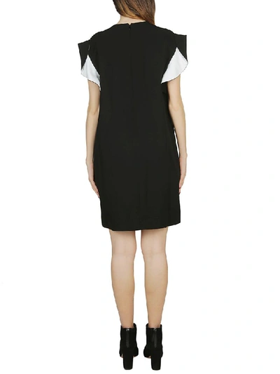 Shop Givenchy Ruffle Sleeve Dress In Black