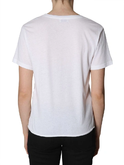 Shop Saint Laurent Heart Sl Print T-shirt In Bianco