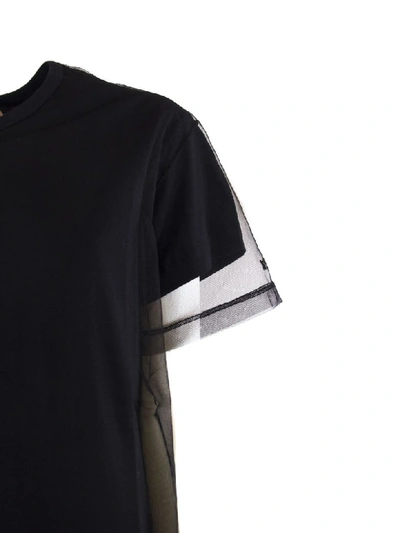 Shop N°21 T-shirt In Black Fabric In Nero