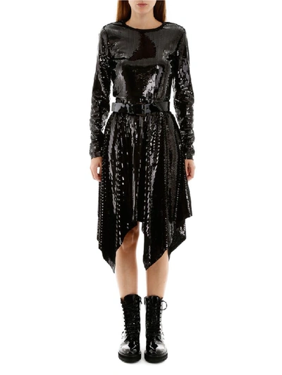 Shop Michael Michael Kors Sequined Dress In Black (black)