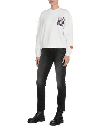 Shop Heron Preston Cotton Sweatshirt In White Multicolo