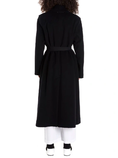 Shop Mm6 Maison Margiela Coat In Black