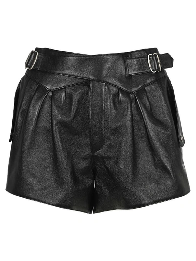 Shop Saint Laurent High-rise Shorts In Black