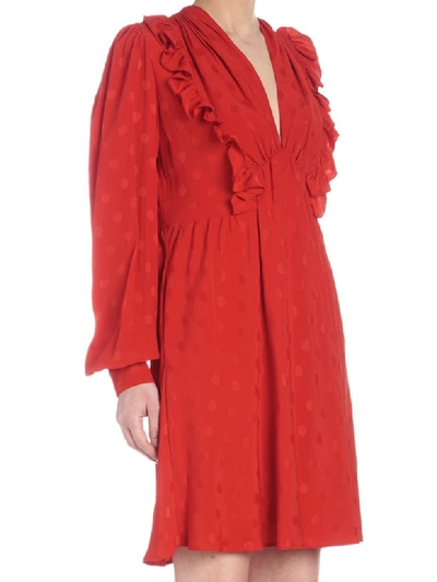 Shop Msgm Dress In Red